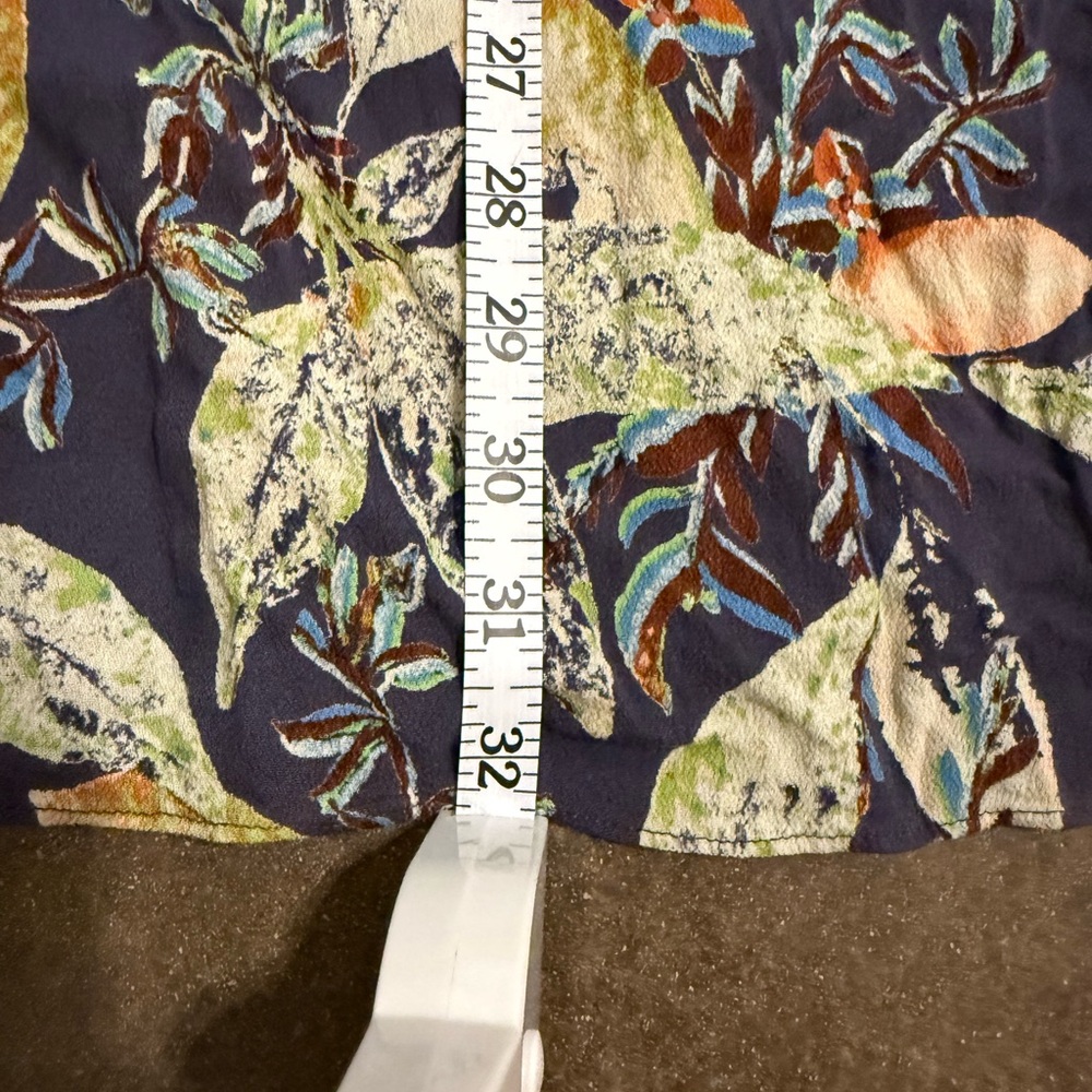 Free People One-Shoulder Floral Jumpsuit - Navy and Orange - Picture 4 of 7